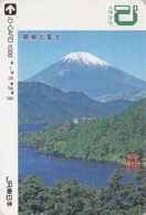 Carte Prépayée Japon - VOLCAN FUJI & Lac - VULCAN & Lake Japan JR IO Card  - VULKAN Karte - VOLCANO - 91 - Bergen