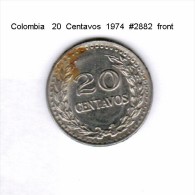 COLOMBIA    20  CENTAVOS  1974  (KM # 246.1) - Kolumbien
