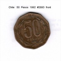 CHILE    50  PESOS  1992  (KM # 219.2) - Cile