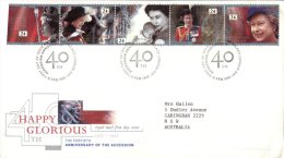 (336) UK FDC Cover - 1992 - 40th Anniversaries Of HM The Queen - 1991-2000 Decimal Issues