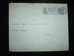 LETTRE POUR LA FRANCE TP 40 OBL.MEC. 1 VI 1948 GENEVE 1 + CANOTS AUTOMOBILES CHAMPIONNAT DU MONDE - Brieven En Documenten