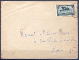 Lettre  Du MAROC  Avec Timbre En POSTE AERIENNE  50c Bleu Vert  SEUL Sur LETTRE - Lettres & Documents