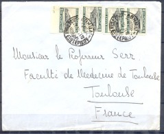 Lettre  De GRECE  Annee 1934  Affranchie Avec 4 Timbres  Dont Une BANDE De 2  Pour TOULOUSE - Brieven En Documenten