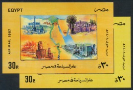 EGYPT / 1987 / A RARE COLOR & PART OFFCET VARIETY / TOURISM / EGYPTOLOGY / MNH / VF - Nuovi