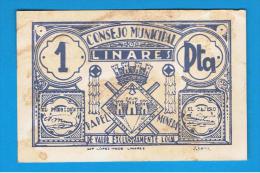 BILLETE LOCAL - LINARES 1 Peseta - Autres & Non Classés