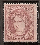 ESPAÑA 1870 - Edifil  #102 - MNH ** - Ongebruikt