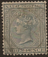 NATAL 1882/89 3d Grey QV SG 101 VFU VV113 - Natal (1857-1909)