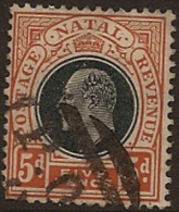 NATAL 1902/03 5d KEVII SG 134 VGU VV116 - Natal (1857-1909)