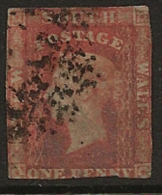 NSW 1856 1d Imperf QV SG 109 U OV255 - Used Stamps