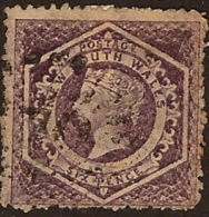NSW 1860 6d QV Inv Wmk SG 148 U FE32 - Used Stamps