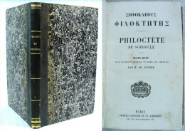 Philoctète De Sophocle / Grèc - Français Manuscrit / Éditions Jacques Lecoffre En 1878 - Libros Antiguos Y De Colección