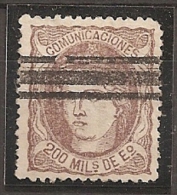 ESPAÑA 1870 - Edifil  #109S - VFU - Unused Stamps