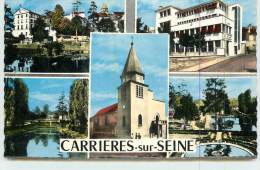 CARRIERES SUR SEINE - Carte Multivues De La Ville. - Carrières-sur-Seine