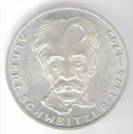 GERMANIA 5 DEUTSCHE MARCK 1975 AG Centenary - Birth Of Albert Schweitzer - Herdenkingsmunt