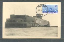 1954 TURKEY AIRMAIL YESILKOY AIRPORT AIRPLANE MAXIMUM CARD - Cartoline Maximum