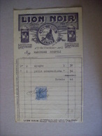 Fattura "LION NOIR Crema Di Lusso Per Scarpe" 1928 - Italien