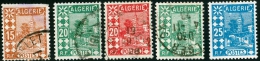 ALGERIA, COLONIA FRANCESE, FRENCH COLONY, 1926-1939, FRANCOBOLLI NUOVI (MLH*) E USATI, Scott 38-42 - Nuovi