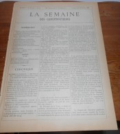 La Semaine Des Constructeurs. N°21. 20 Novembre1886. Villa à Reudnitz-Leipsig En Allemagne. - Zeitschriften - Vor 1900