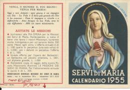 CAL060 - CALENDARIETTO 1955 - SERVI DI MARIA - Klein Formaat: 1941-60