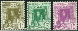 ALGERIA, COLONIA FRANCESE, FRENCH COLONY, 1926-1939, FRANCOBOLLI NUOVI (MLH*), Scott 33,36,37 - Ungebraucht