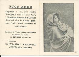 CAL068 - CALENDARIETTO 1956 - SALVIAMO I FANCIULLI DI CERVINARA (AVELLINO) MADONNA DEL RIPOSO - Petit Format : 1941-60