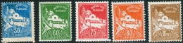 ALGERIA, COLONIA FRANCESE, FRENCH COLONY, 1926-1939, FRANCOBOLLI NUOVI (MLH*) E USATI, Scott 49,51,54,56,59 - Unused Stamps