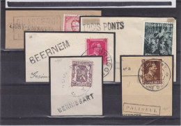 Belgique - Griffes - Beernem - Paliseul - Trois Ponts - Bernissart -  Ligny - Linear Postmarks