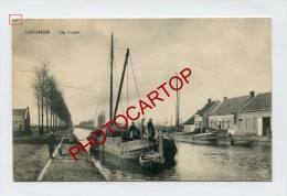 IZEGEM-De Vaart-Peniches-Bateaux-Canal-Periode Guerre 14-18-1WK-BELGIQUE-BELGIEN-Flandern-Feldpost 13- - Izegem