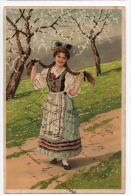 Mailick Artist Signed Woman Girl Showing Braiding  Vintage Original Postcard Cpa Ak (W3_2424) - Mailick, Alfred