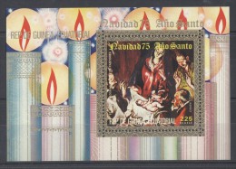 Equatorial Guinea - 1975 Christmas Block (1) MNH__(TH-4378) - Equatorial Guinea