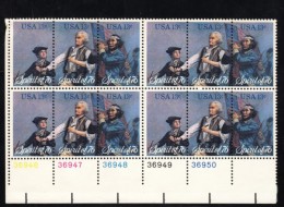 #1629-1631 Plate # Blocks Of 12 Stamps, Spirit Of '76 Bicentennial Celebration Issue - Plattennummern