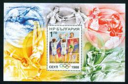 3712 Bulgaria 1988 Olympic Games, Seoul South Korea BLOCK **MNH / Olympische Sommerspiele, Seoul - Summer 1988: Seoul