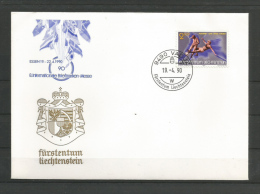 TOP!! LIECHTENSTEIN * BRIEFMARKENMESSE ESSEN * BRIEF MIT FUSSBALLMARKE **!! - Storia Postale