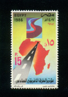 EGYPT / 1986 / AFRICAN ROADS CONFERENCE / MAP / MNH / VF - Nuevos