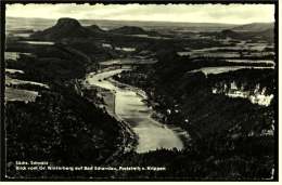 Blick Vom Großen Winterberg Auf Bad Schandau , Postelwitz , Krippen  (Sächs. Schweiz) - Ansichtskarte Ca.1960    ( 494) - Bad Schandau