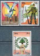 LEBANON 1984 ARMY SC#485-87 MNH MILITARY BIBLE JUDAICA - Joodse Geloof