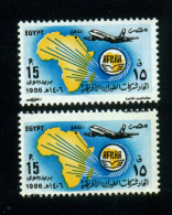 EGYPT / 1986 / MISCENTERED / AFRICAN AIRLINE ASSOC. / AFRAA / MAP / BOEING 707 JETLINER / AIRPLANE / MNH / VF - Ungebraucht