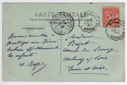 MONACO 1906 - CACHET CONVOYEUR VINTIMILLE A MARSEILLE ET AULNAY SOUS BOIS ( DESTINATION ) JOLIE DOCUMENT A VOIR - Briefe U. Dokumente