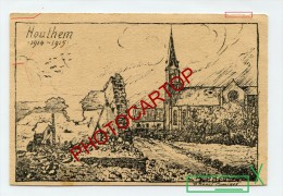 HOUTHEM-DESSIN-Carte Allemande-Guerre 14-18-1WK-BELGIQUE-BELGIEN-Feldpost- - Comines-Warneton - Komen-Waasten