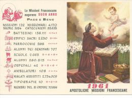 CAL119 - CALENDARIETTO 1961 - MISSIONI FRANCESCANE - Small : 1961-70