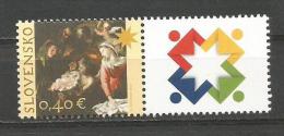 Slovakia 2012. Christmas With Label MNH** - Unused Stamps