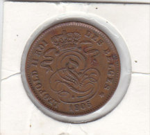 2 CENTIMES Cuivre Léopold II 1905 FR - 2 Centimes