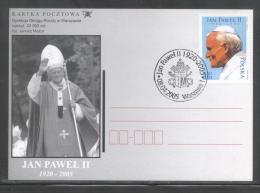 AUTUMN SALE POLAND FDC 2005 POPE JPII SET OF 3 FUNERAL DAY FDI CARDS TYPE 1 !!!!! - FDC