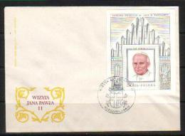 AUTUMN SALE POLAND FDC 1979 SILVER M/S & STAMPS 1ST VISIT POPE JOHN PAUL II JP2 TO HOMELAND Religion Church Cathedral - FDC