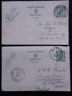 2 Postkaarten / Cartes Postales - 1937 - Hoogstraten - Cappellen - Den Haan - Lot BA 46 - Gele Briefkaart - Briefkaarten 1934-1951