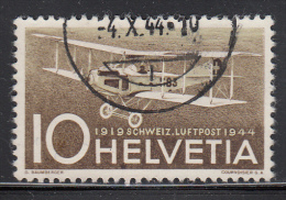 Switzerland Used Scott #C37 10c DH-3 Haefeli Airplane - Oblitérés