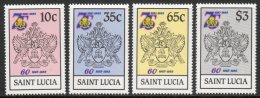 St Lucia 1985 - 75th Anniversary Of Girl Guide Movement SG777-780 MNH Cat £8.25 SG2015 - St.Lucia (1979-...)