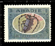 Original German Poster Stamp Cinderella Reklamemarke Abadie Tobacco Cigarette Tabak Zigarette Insect Insekt - Tobacco