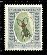 Original German Poster Stamp Cinderella Reklamemarke Abadie Tobacco Cigarette Tabak Zigarette Insect Insekt - Tabacco