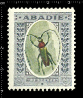 Original German Poster Stamp Cinderella Reklamemarke Abadie Tobacco Cigarette Tabak Zigarette Insect Insekt - Tobacco